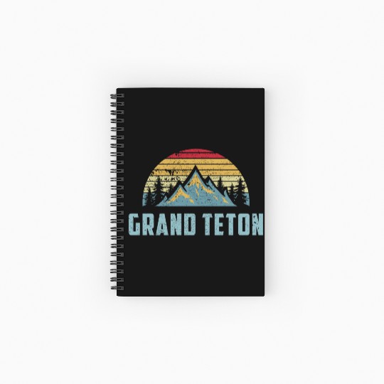 Grand Teton National Park Wyoming Mountain Sweat S Spiral Notebooks   Ruled Line