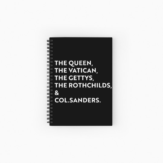 The queen the vatican the gettys the rothchilds Spiral Notebooks   Ruled Line