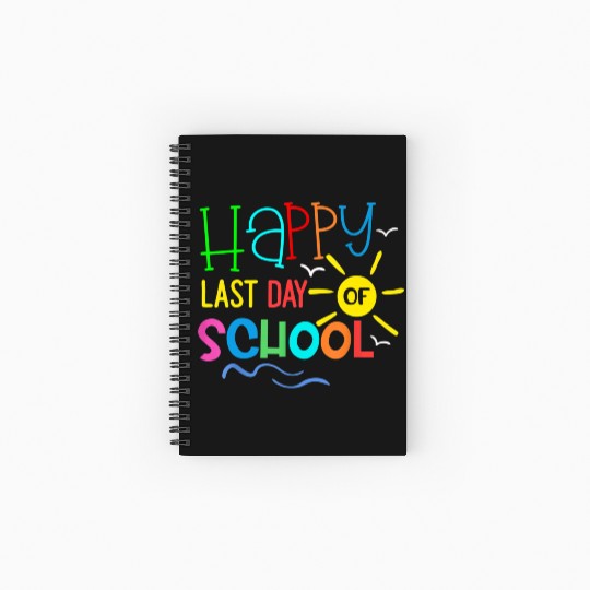 Happy Last Day Of School Teacher Spiral Notebooks   Ruled Line
