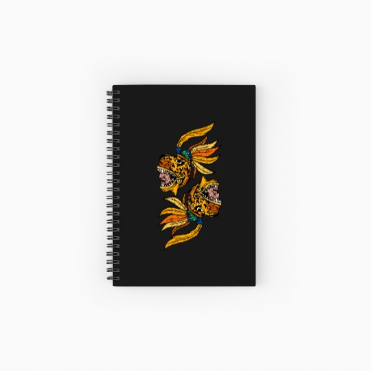 Aztec Warior Jaguar Maya Inca Culture Spiral Notebooks   Ruled Line