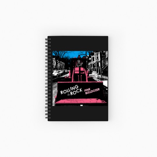 Pink Bulldozer / Rolling Rock Spiral Notebooks   Ruled Line