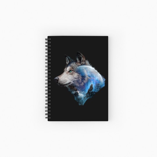 Wolf Moon Forest View Nature Spiral Notebooks   Ruled Line