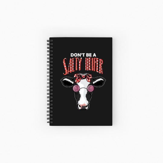 Dont Be A Salty Heifer Vintage Country Sayings Hei Spiral Notebooks   Ruled Line