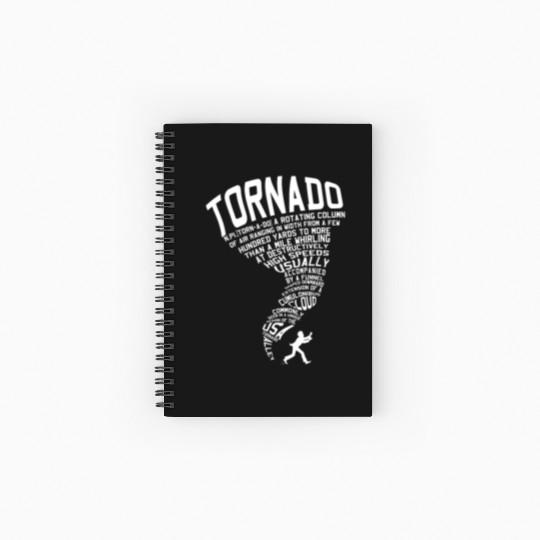 Tornado Storm Chaser Hurricane Wind Weather Gift Spiral Notebooks   Ruled Line