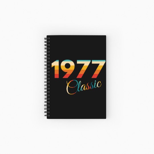1977 vintage Birthday since 1977 Spiral Notebooks   Ruled Line