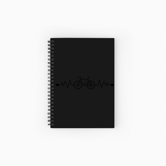 Cycling Heartbeat Spiral Notebooks   Ruled Line