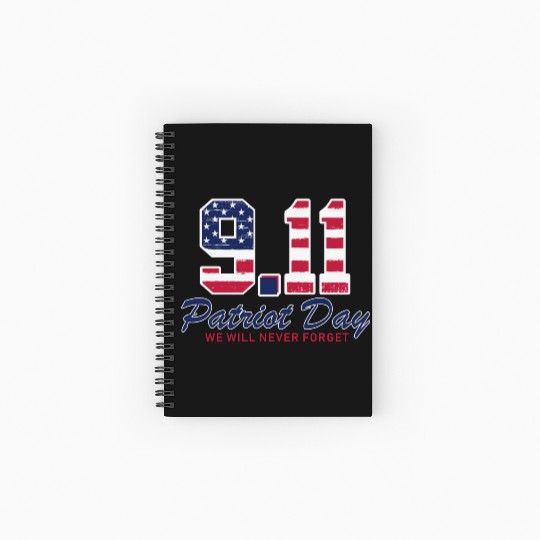 Patriot Day Never Forget 9 11 Anniversary Spiral Notebooks   Ruled Line