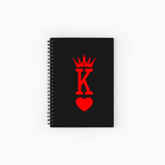King of Hearts King Queen Couple Halloween Costume Spiral Notebooks   Ruled Line