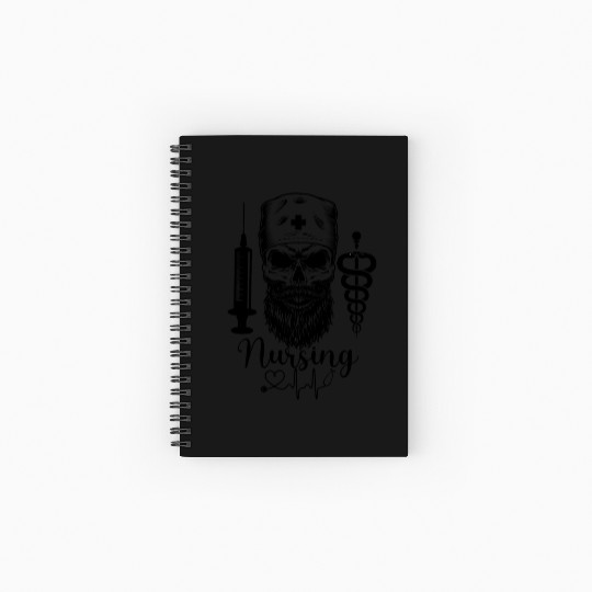 Nurse Sugar Skull Halloween Day Of The Dead Spiral Notebooks   Ruled Line