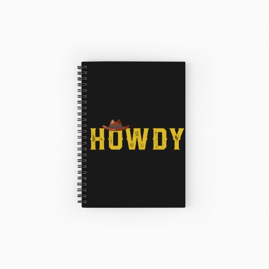Western Country Southern Cowboy Cowgirl Howdy Rode Spiral Notebooks   Ruled Line