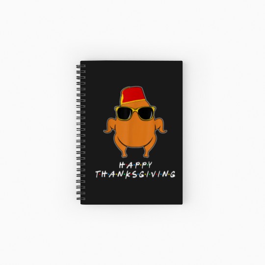Thanksgiving For Friends Funny Turkey Spiral Notebooks   Ruled Line