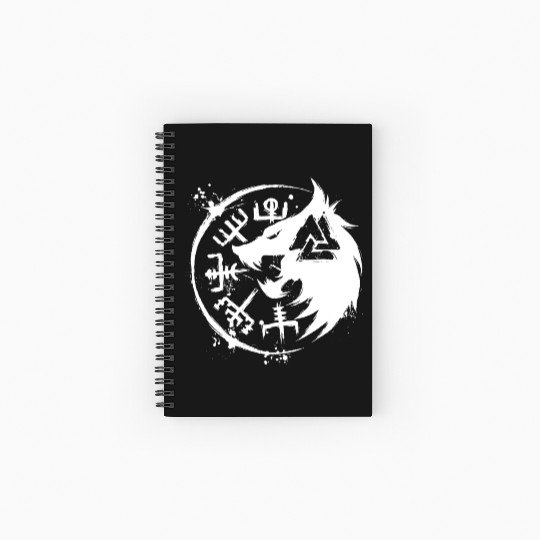 Fenrir Wolf Vegvisir Valknut Spiral Notebooks   Ruled Line