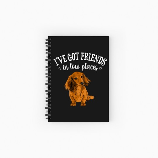 Long Haired Dachshund Spiral Notebooks   Ruled Line