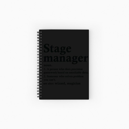 Stage Manager Definition Funny Theater Tech Spiral Notebooks   Ruled Line