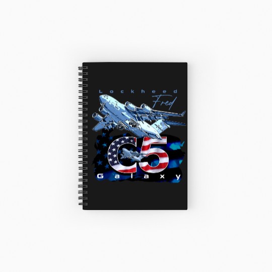 C5 Galaxy Us Air Force Aircraft Spiral Notebooks   Ruled Line