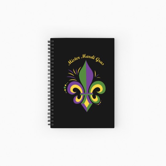 Mister Mardi Gras Spiral Notebooks   Ruled Line