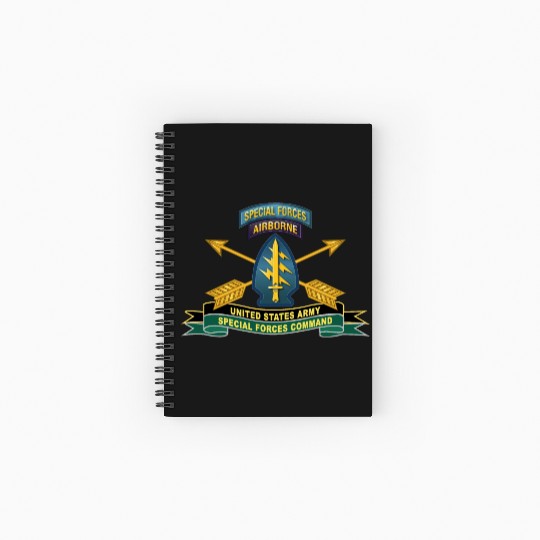 Army US Army Special Forces Command SSI Spiral Notebooks   Ruled Line