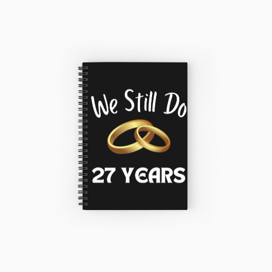 Anniversary Gift For Couples 27 Years Spiral Notebooks   Ruled Line