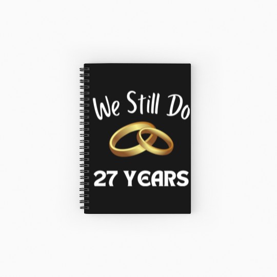 Anniversary Gift For Couples 27 Years Spiral Notebooks   Ruled Line