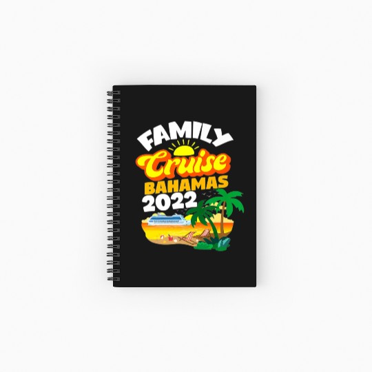 Family Cruise Bahamas Men Women Boys Girls Sailing Spiral Notebooks   Ruled Line