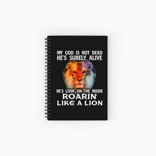 My God Is Not Dead Christian Religious Bible Spiral Notebooks   Ruled Line