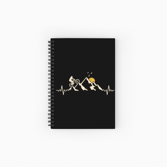 mountain biking mountain bike cycling nature Spiral Notebooks   Ruled Line