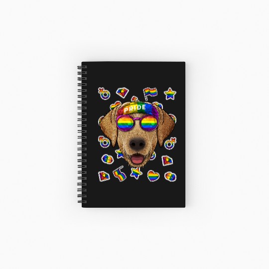 LGBT Labrador Retriever Gay Pride Month Dog Rainbo Spiral Notebooks   Ruled Line