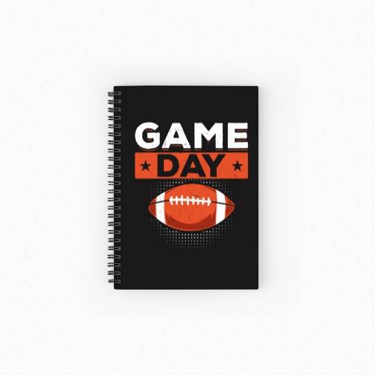 Retro American Football Game Day Spiral Notebooks   Ruled Line