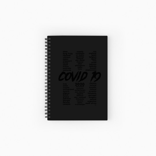 Corona Virus World Tour Spiral Notebooks   Ruled Line