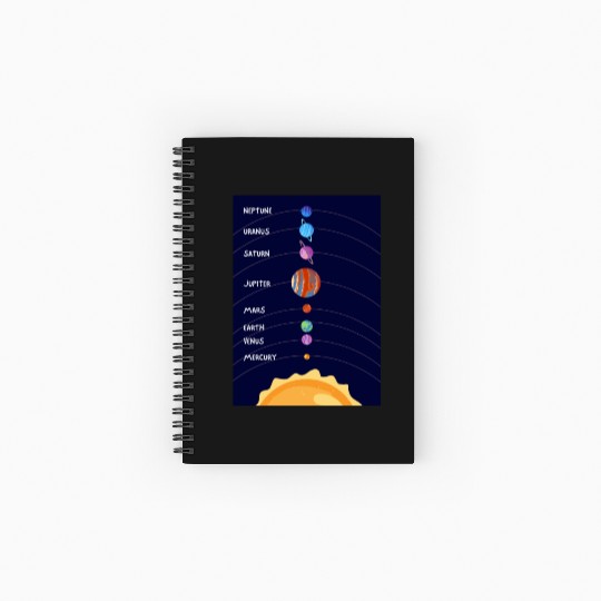 Solar System Spiral Notebooks   Ruled Line