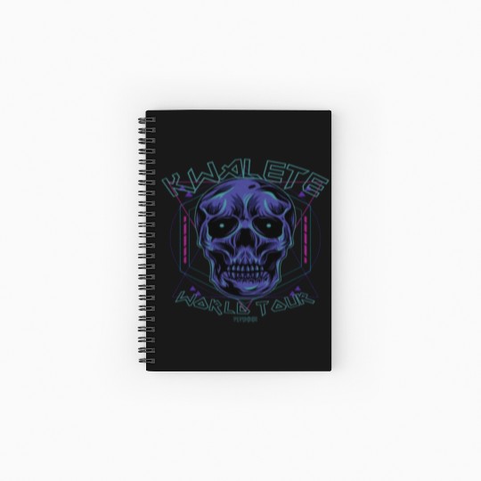 Kwalete World Tour Diamond Skull Spiral Notebooks   Ruled Line
