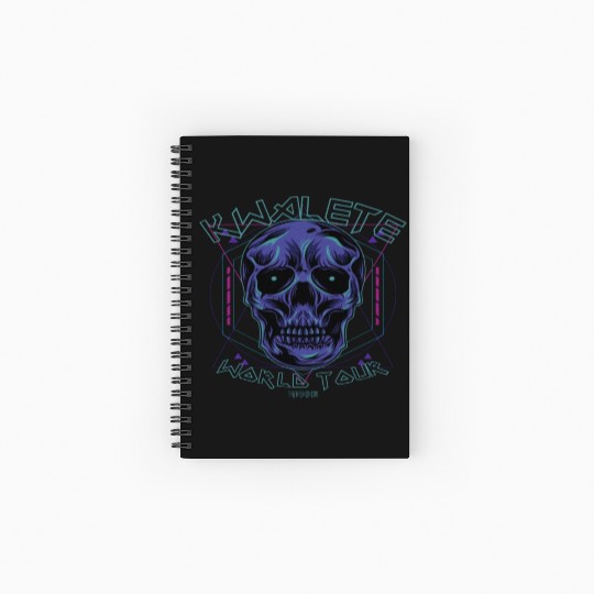 Kwalete World Tour Diamond Skull Spiral Notebooks   Ruled Line