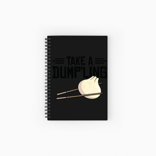 Dumpling Asian Food Chinese Food Fan Spiral Notebooks   Ruled Line
