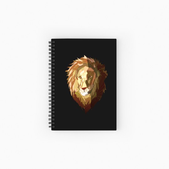 Lion: King of the Jungle graphic Art Spiral Notebooks   Ruled Line