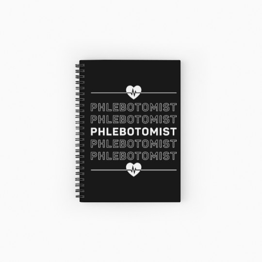Phlebotomist Phlebotomy Nurse Doctor Medical Gift Spiral Notebooks   Ruled Line