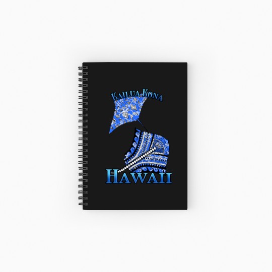 Kailua Kona Vacation Tribal Stingrays Spiral Notebooks   Ruled Line
