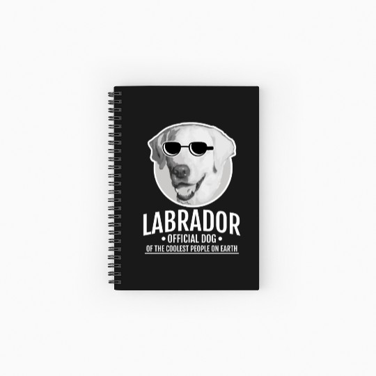 Labrador Official Dog Of The Coolest People Spiral Notebooks   Ruled Line