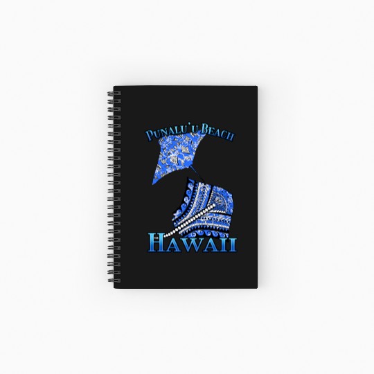 Punalu’u Beach Vacation Tribal Stingrays Spiral Notebooks   Ruled Line