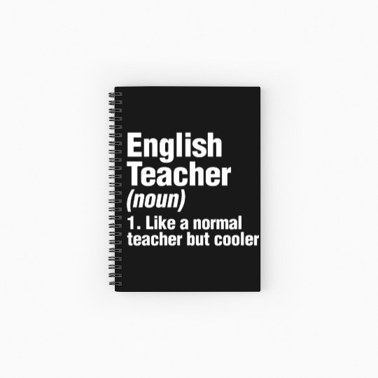 English Teacher Spiral Notebooks   Ruled Line Back To School Writer