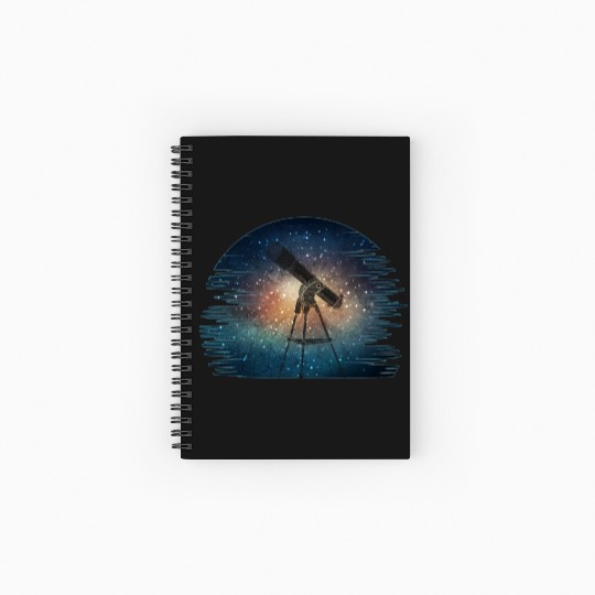 Telescope Solar System Stars Galaxy Astronomer Spiral Notebooks   Ruled Line