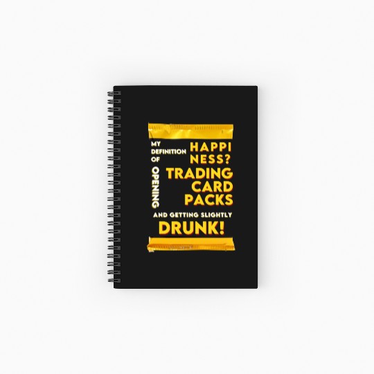 My Definition of Happiness Trading Cards Drinks Spiral Notebooks   Ruled Line