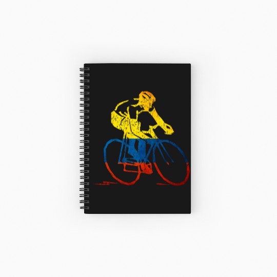Colombian Cyclist Road Racing Tour Cycling Gift Spiral Notebooks   Ruled Line