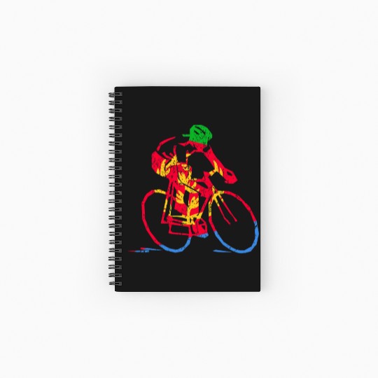 Eritrean Cyclist Road Racing Tour Cycling Race Spiral Notebooks   Ruled Line