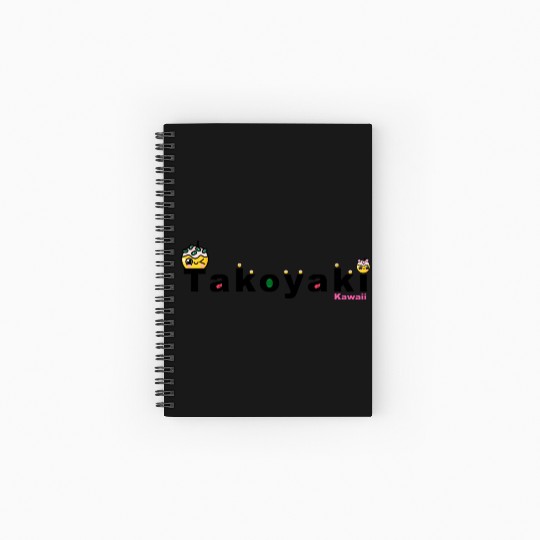 Kawaii Takoyaki Cute Japanese Food Vintage Design Spiral Notebooks   Ruled Line