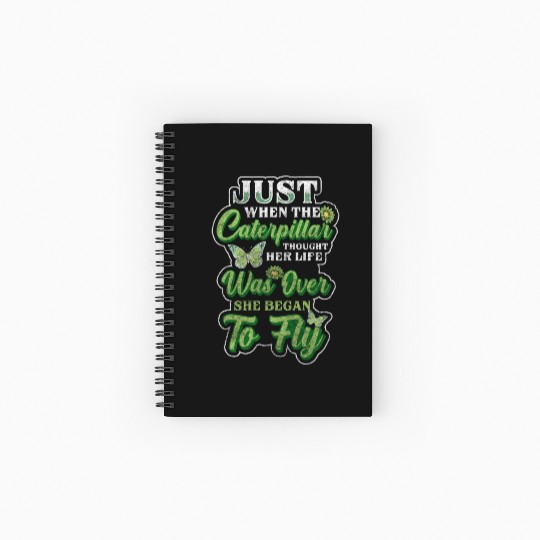 Butterfly Nature Spring Colored Spiral Notebooks   Ruled Line