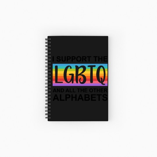 I Support LGBTQ Spiral Notebooks   Ruled Line Design | Pride Month