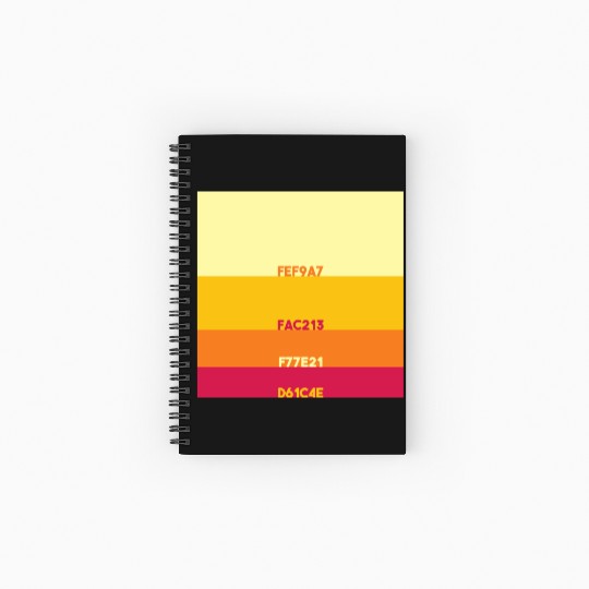 Hex Summer Sunset Spiral Notebooks   Ruled Line
