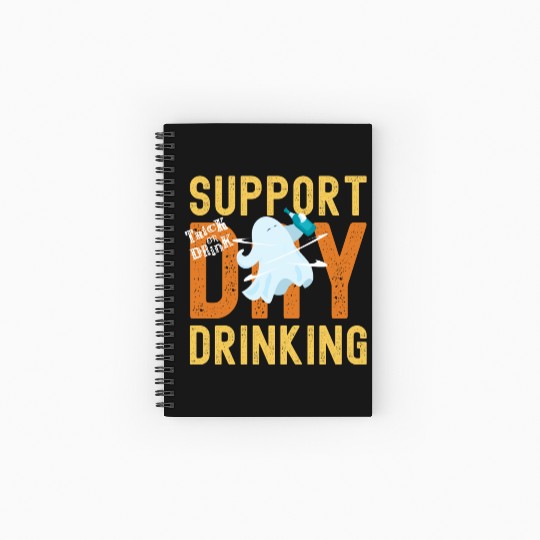 Support Day Drinking Halloween Spiral Notebooks   Ruled Line