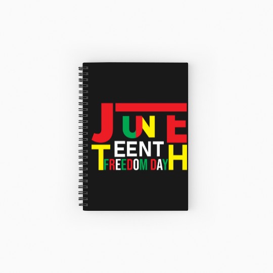 Juneteenth Black History Day Pride Gift Spiral Notebooks   Ruled Line