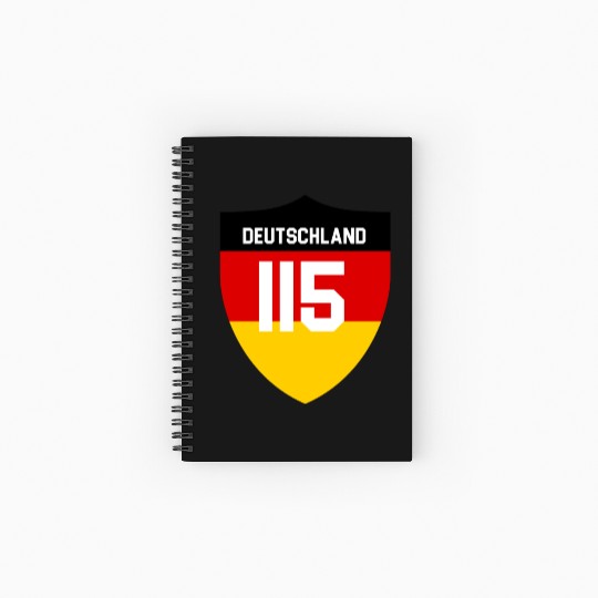 115 germany german deutschland 115 Spiral Notebooks   Ruled Line